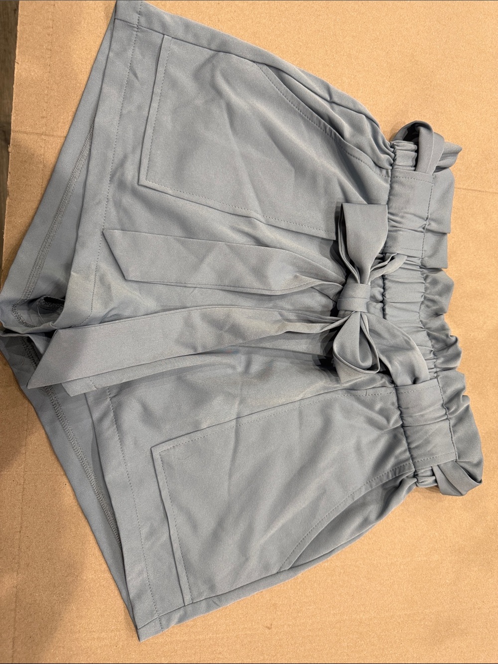 Windsor Light Blue Elastic Waist Shorts